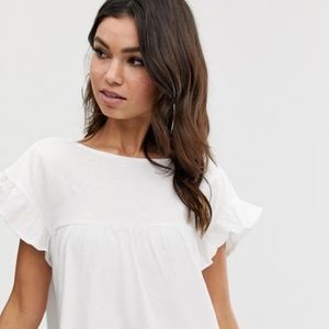 ASOS mini reversible cotton slub smock dress